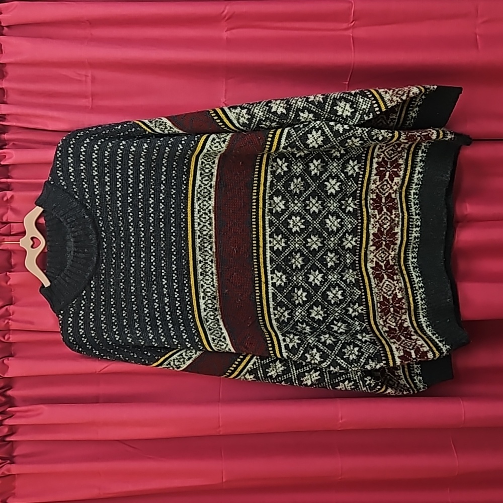Vintage Patterned Knit Crewneck - Picture 1 of 3